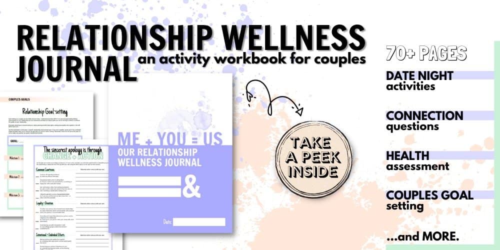 Relationship Wellness Journal for couples | Created by theMRSingLink LLC