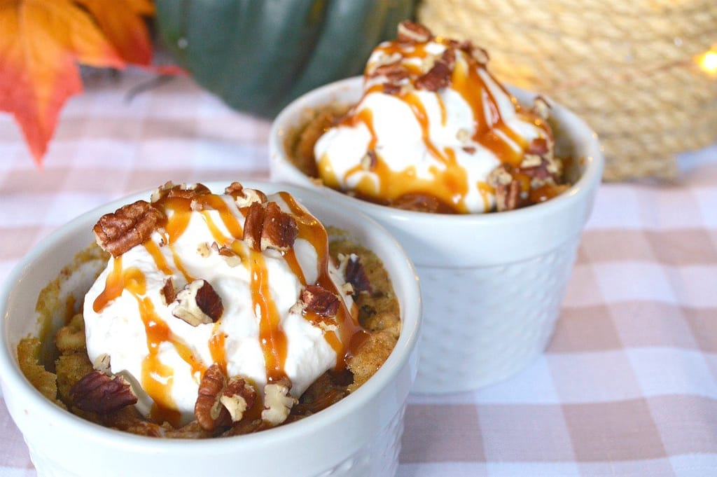In need of a quick, simple dessert without all the hassle of making an entire dish for 10+? I got you with this caramel apple dump cake, but you're going to need ramekins. It's a purchase you won't regret if you're big on making single-serving or recipes for two.