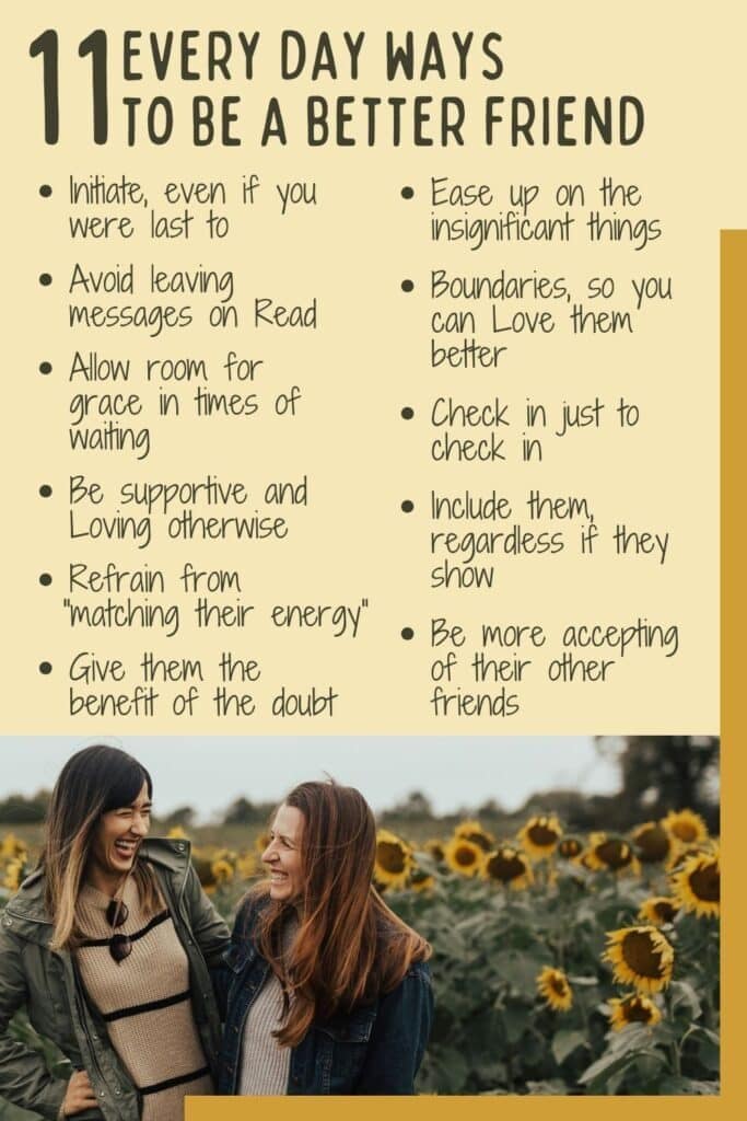 I think this applies to literally everyone, because we could all benefit from being a better friend...whether that's for a friendship season or a lifelong best friend. #friendship #friendshipadvice