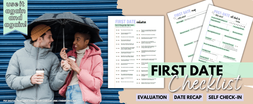The First Date Checklist | Created by theMRSingLink LLC